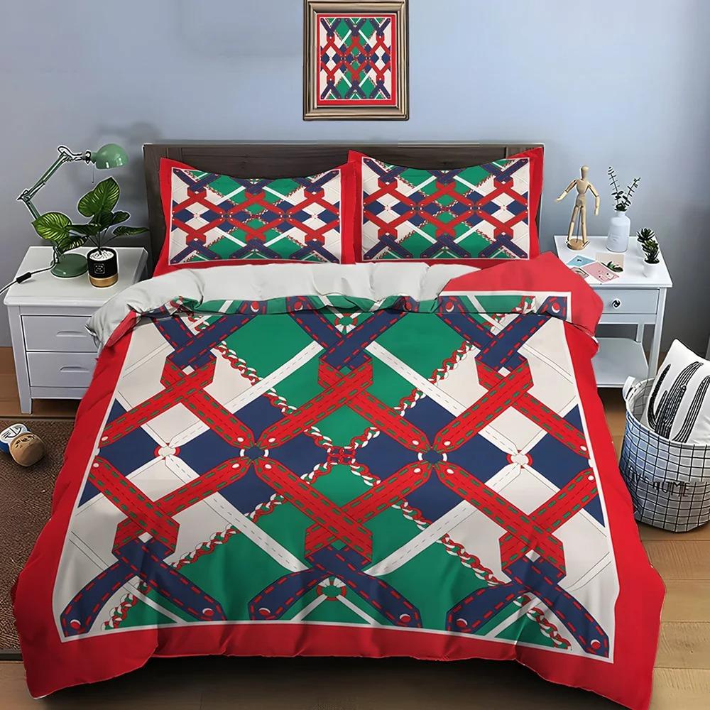 Retro Horse Harness Art Print Bedding Set 1 Duvet Cover 1/2 Pillowcases Adult and Children Bedding Set Luxury Gifts