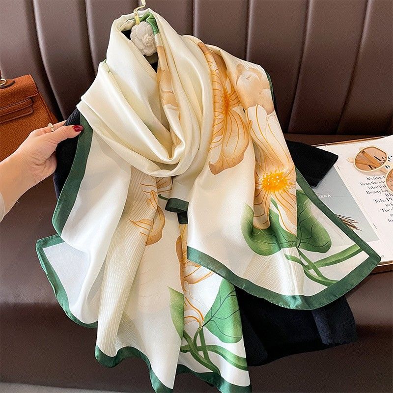 Elegant Temperament Scarf for Women Summer Air Conditioning Shawl Travel Photography Versatile Scarf