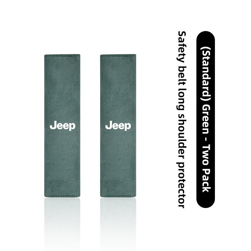 2Pcs Car Seat Belt Cover Shoulder Pad Auto Accessories For Jeep Grand Cherokee Wrangler JK Gladiator Compass Renegade Patriot