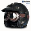 3C Certified Retro Style 3/4 Motorcycle Helmet Men Women ABS Half With Bluetooth Compatible Visor Options
