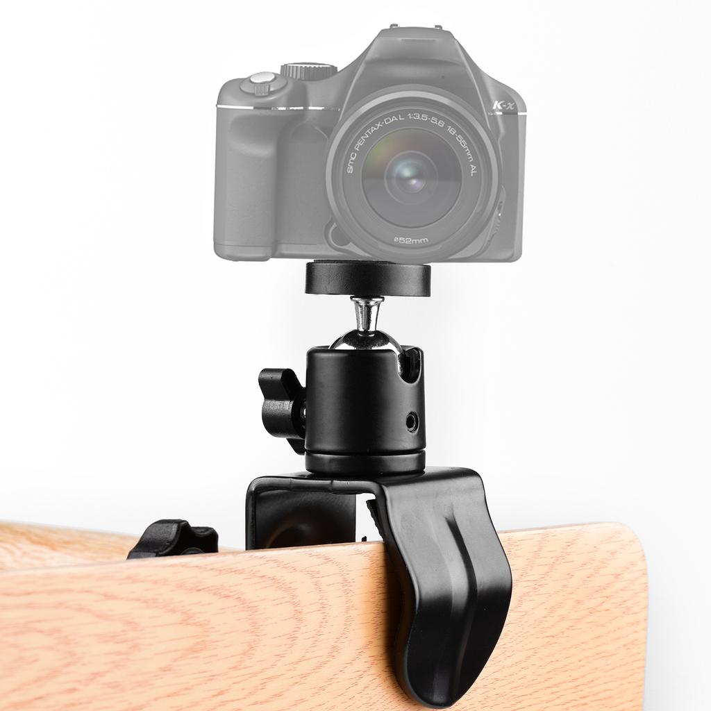 Super Clamp Mount U shaped Fixing Clamp with Rotatable Ball Head for LED Light Camera Microphone