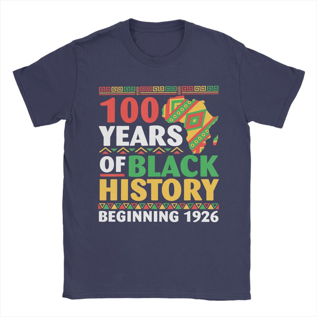 Unisex TShirt Years Black History Beginning Centennial Africa Leisure Cotton Tees Short Sleeve T Shirts Clothing Plus Size