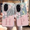 Чехол для Honor 400 200 Lite Pro X8b X9c X9a X9b X8c X7c X6b 200 Смартфона Серебристый Волна Буквы Цветы ТПУ Бампер