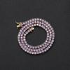 4mm Tennis Chain Purple Pink Yellow Chain Micro-set Zircon Single Row Chain Hip Hop Necklace Women Exquisite Gifts
