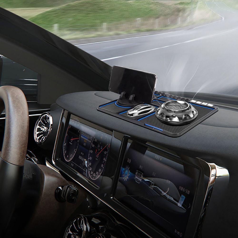 Моющийся коврик для приборной панели автомобиля из полиуретана 4 в 1, многофункциональный держатель для телефона в машину