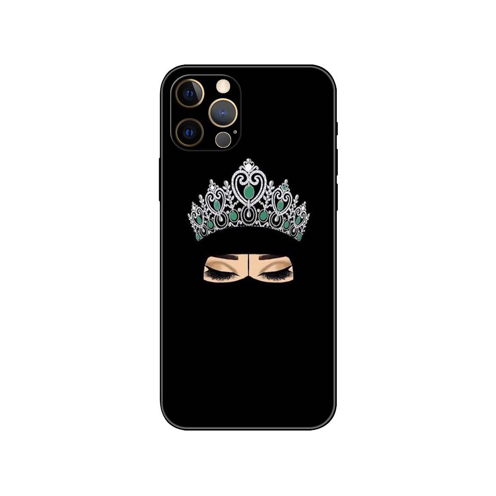 Чехол для телефона Hijab Face Muslim Islamic для iPhone 5 5s 2020se 6 6s 7 8 plus x 10 XR XS 11 12 13 mini pro MAX черная задняя крышка из ТПУ