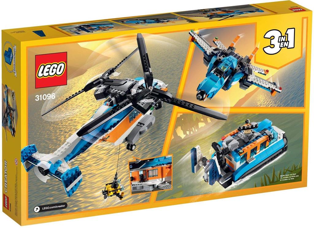 LEGO Creator Twin Rotor Helicopter 31096 Block Toy Girls Boys
