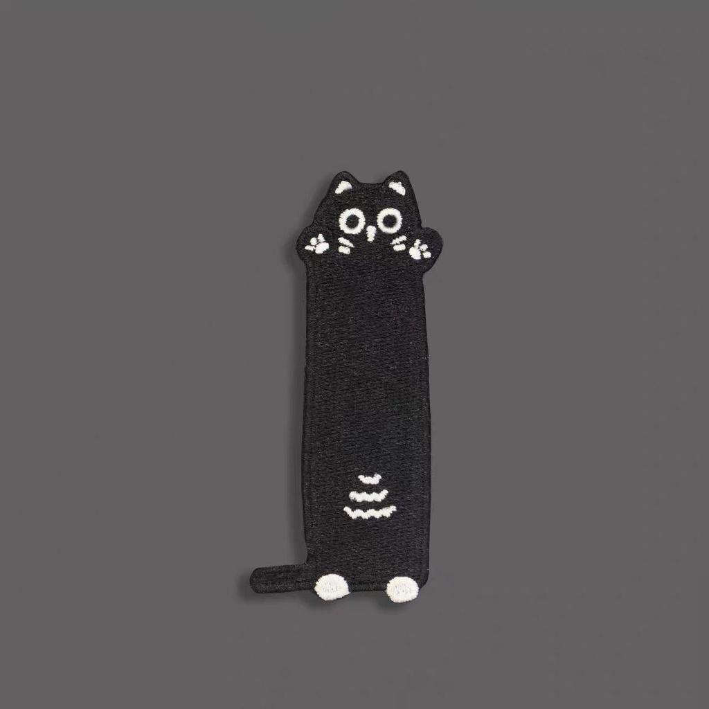 6 шт./лот Микс Черный Котенок Вышивка Нашивка Мультяшные Милые Патчи DIY Одежда Обувь Сумка Кошка Ремонт Украшение Аппликация