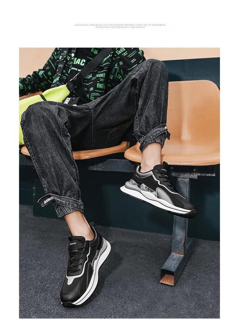 Men's 2025 Korean Mesh Casual Sneakers - Student Running & Dad Shoes