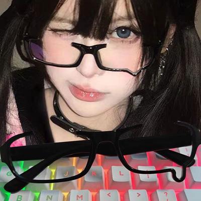 Очки Y2k Millennial Spice Girl, плачущие слезами, полуободковые, для мужчин и женщин, косплей, аниме-реквизит, субкультура, смешные хип-хоп очки