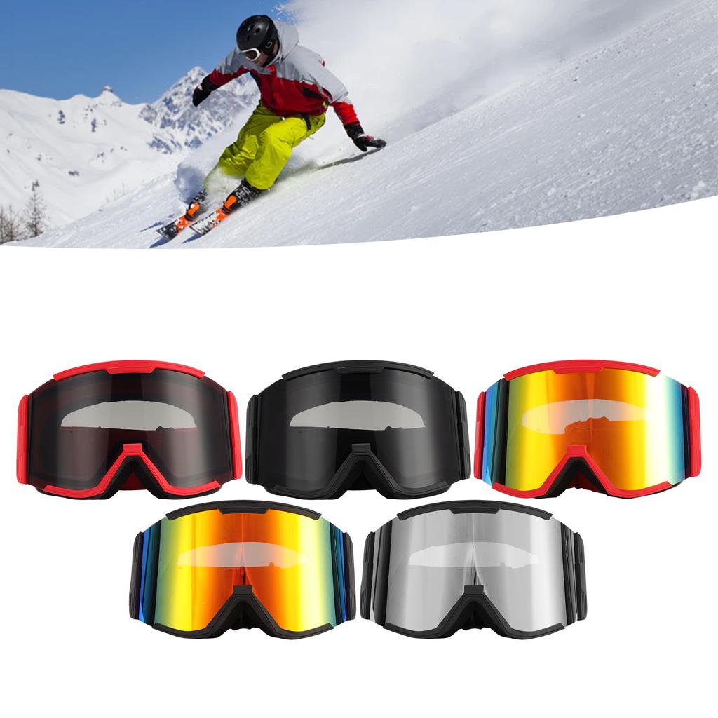 Взрослые лыжные очки Двойные линзы Антизапотевающие Большое поле обзора Цилиндрические сноубордические очки Ветрозащитные очки для альпинизма Двухслойные лыжные очки