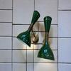 Green Brass Diablo Sputnik Stilnovo Double Sconce Mid-Century Modern Vanity Light Fixture for Any Room Bathroom, Kitchen, Living