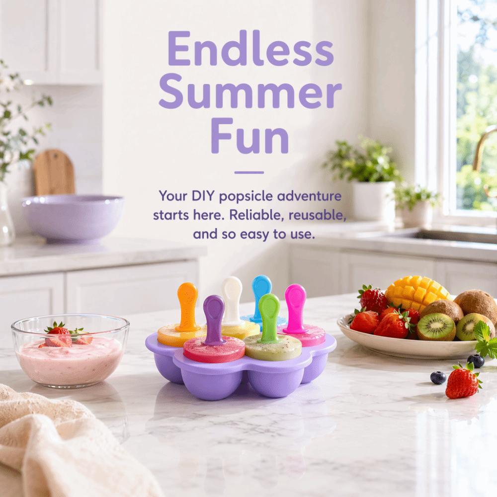 Reusable Silicone Popsicle Molds Non Stick Ice Cream Making Mold DIY Mold Homemade Food