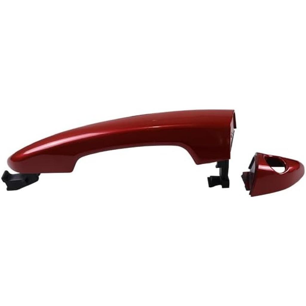 Red Exterior Door Handle Compatible with Hyundai Sonata 2015-2019 (Front Left)