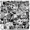 100 Cartoon Black and White Trendy Brand Style Theme Graffiti Stickers Personalized Decorative Motorcycle Suitcase Waterproof Stickers