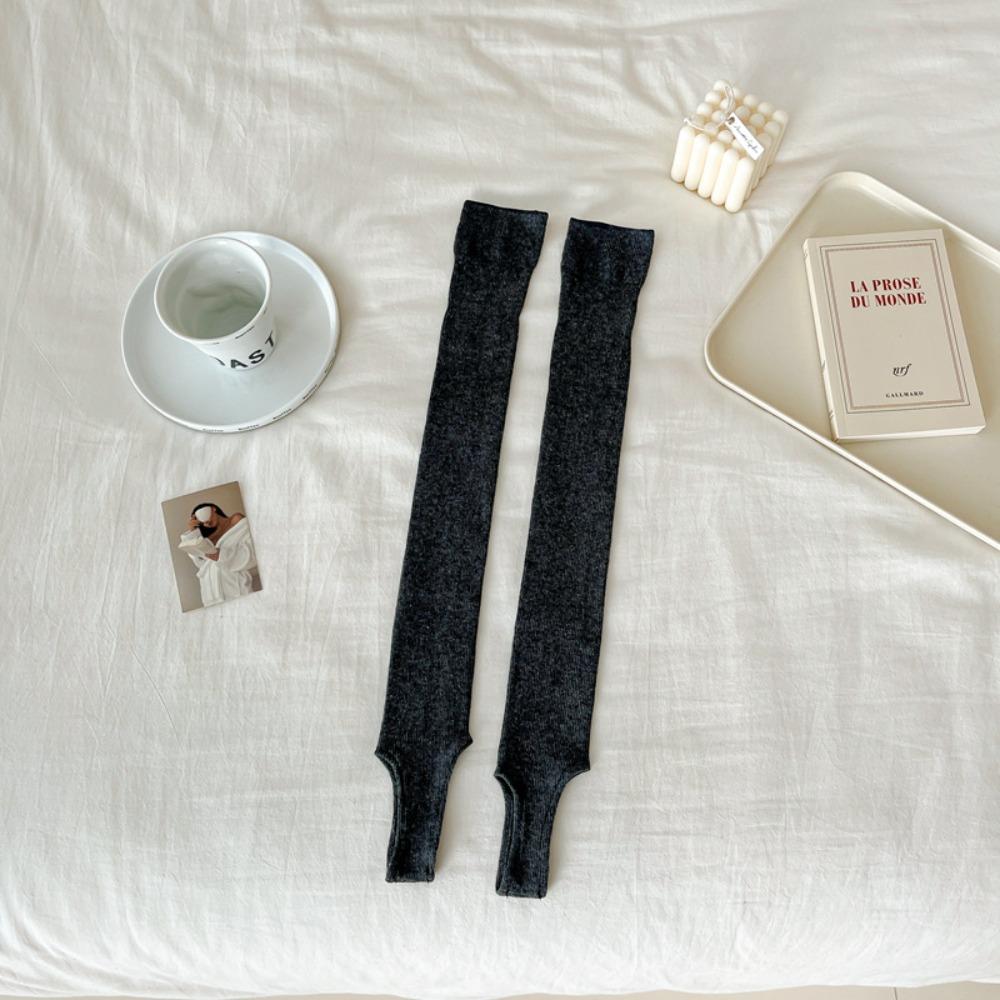 Однотонные женские чулки выше колена, длинные носки до колена, модные длинные носки до колена, женские