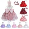 Lace Color-Matching Bow Dress for Infants & Toddlers