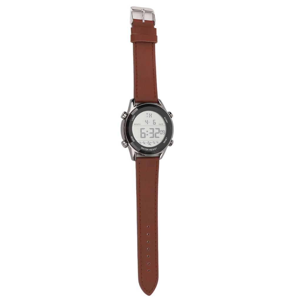 Мужские цифровые часы с двойным временем, секундомером, календарем, будильником, водонепроницаемые спортивные часы с EL-подсветкой