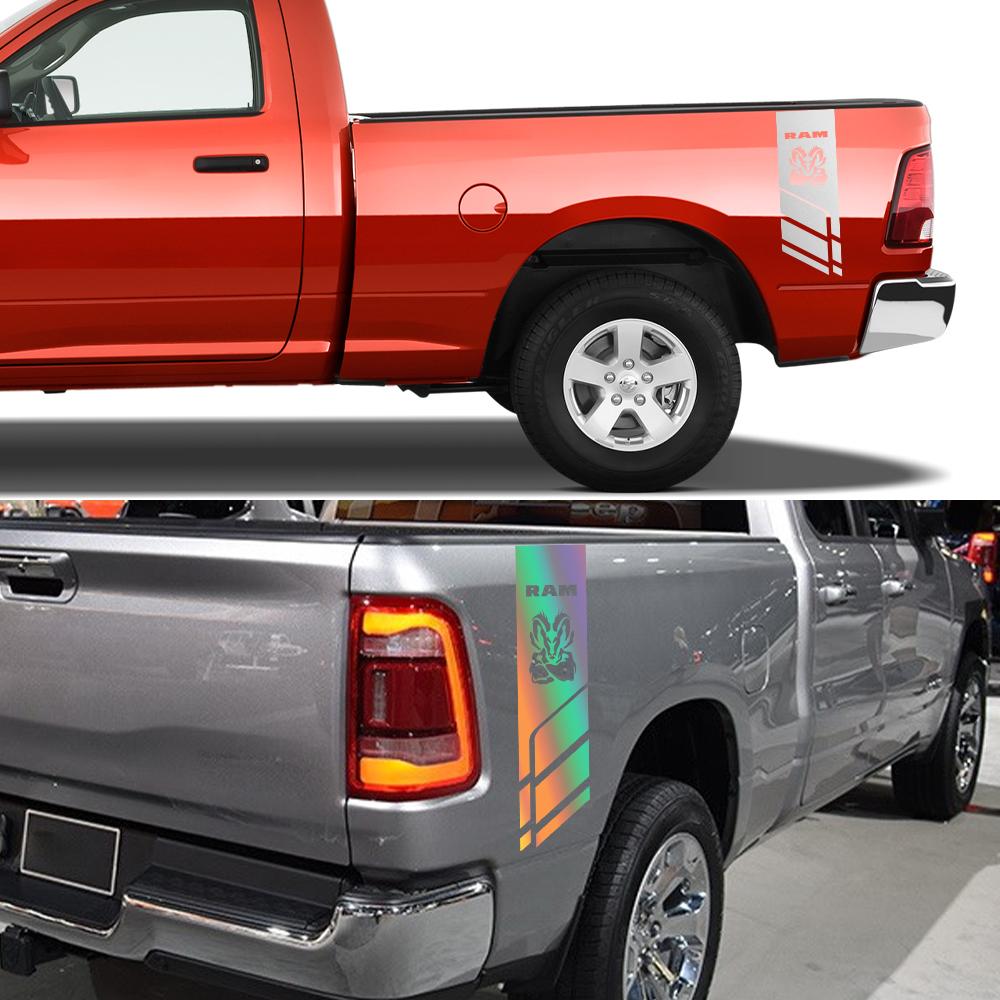 Наклейки на пикап для Dodge Ram 1500 2500 Hemi Rebel 5.7 литра, графика на заднюю дверь и бок, виниловая наклейка, автомобильные аксессуары