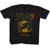 AC/DC Monochrome FTATR Black Youth T-Shirt