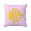 Camino De Santiago Symbol Yellow Scallop Shell Square Pillowcase Cushion Cover Pillow Case Throw Pillow Cover for Home Sofa
