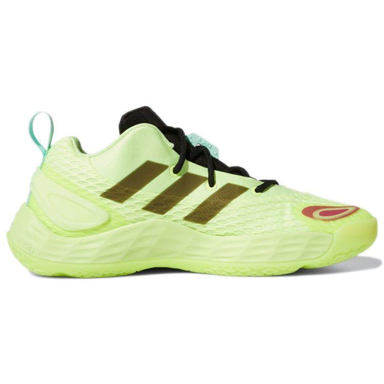 adidas Экспонат A Тканевые Нескользящие Износостойкие Низкие Ретро Баскетбольные Кроссовки Мужские Кроссовки Флуоресцентно-Зеленые GW2956
