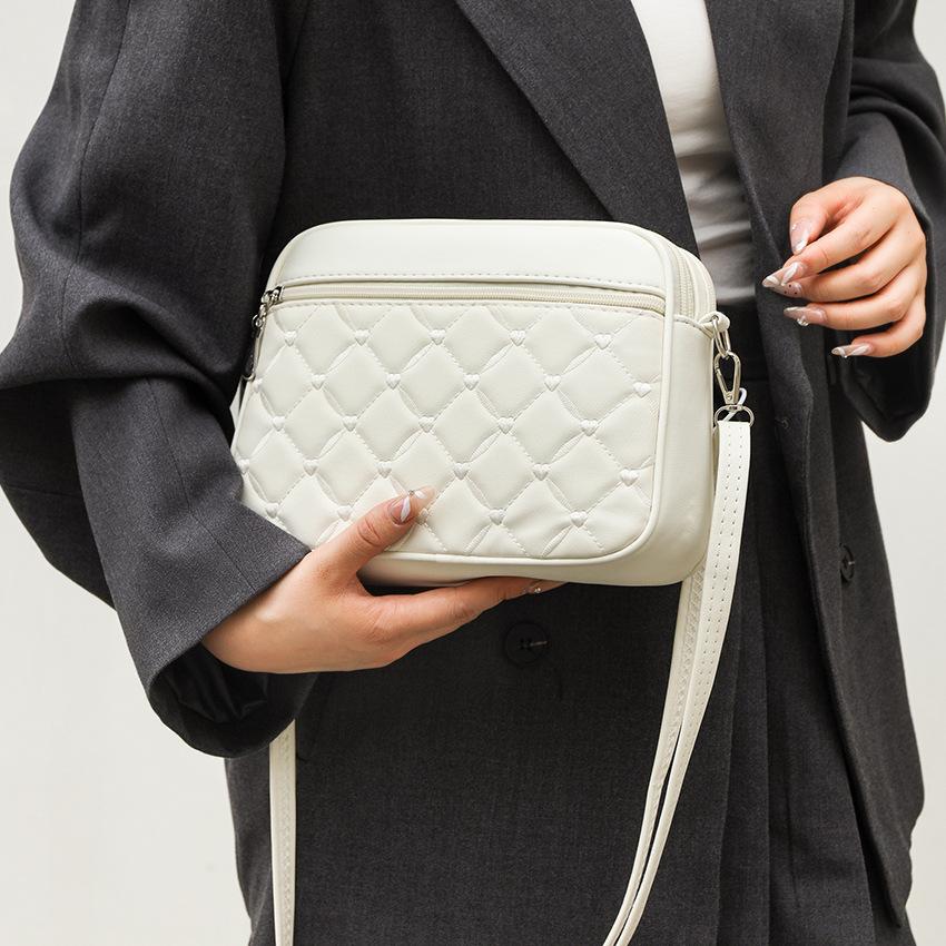 Новая женская сумка кроссбоди, многослойная, практичная, с вышивкой в виде ромбов, на плечо, сумка для мамы, женская