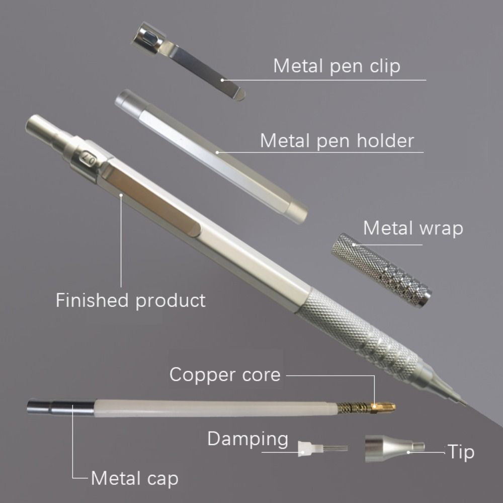 Stationery Mechanical Pencil Metal Movable Pencil Professional Sketch Pencil  Sketch Comics Design