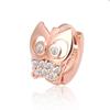 Owl 14K Gold Needle Cubic Rose Gold Ring Piercing (S8539495)