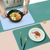 Silicone Placemat Food Grade 40*30cm Solid Color Placemat for Primary School Children Heat Proof, Water Proof and Oil Proof Placemat