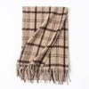 New Korean Style Sweet and Warm Faux Cashmere Scarf Checkered Student Couple Winter Thickened Warm Scarf