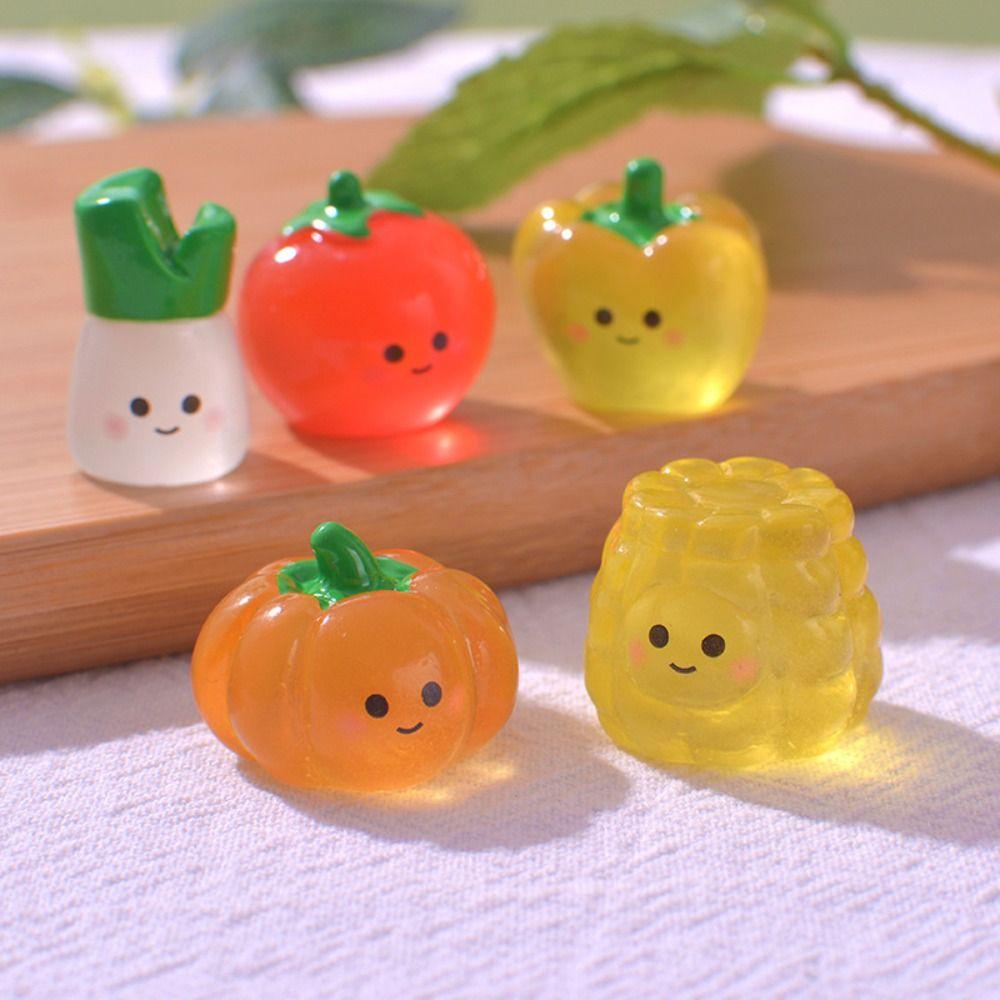 Cute Simulation Luminous Vegetables Mini Fake Vegetables Home Kitchen Decorations