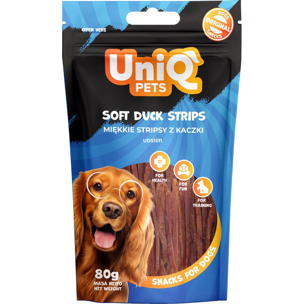 Dog Treat, Snack Soft Duck Strips (94%) Uniq 80G
