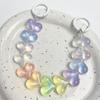 20Pcs 12.5*14.5mm Transparent Heart DIY Findings Beading Neclace Bracelet Loose Beads Acrylic for Jewelry Making Phone Chain Handcrafted