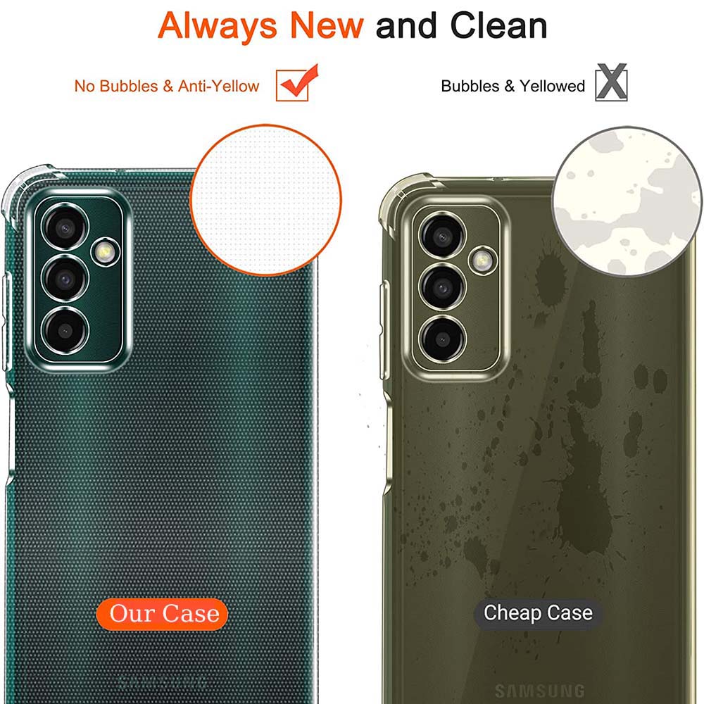 Противоударный прозрачный чехол для Samsung S23 S22 Ultra S21 S20 Fe A14 A24 A34 A54 A13 A23 A33 A53 A12 A22 A32 A52 Толстый противоударный мягкий силиконовый чехол для телефона