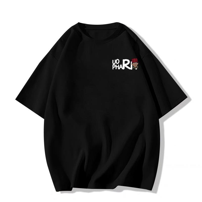 2025 Летняя женская футболка свободного кроя из чистого хлопка оверсайз с коротким рукавом для подростков