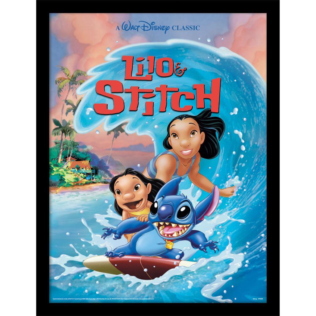 Lilo & Stitch Wave Surf Framed Poster
