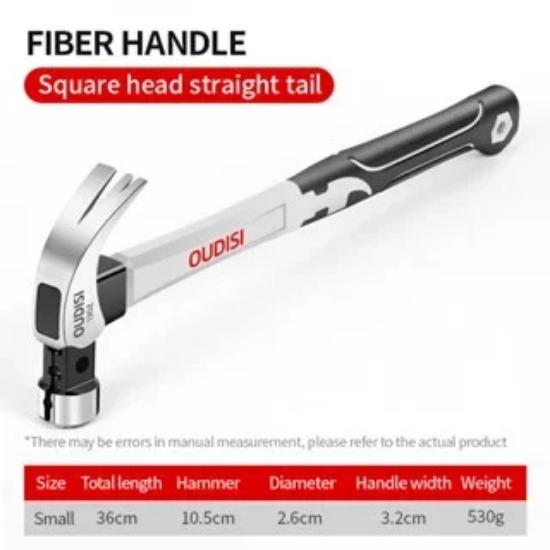 Многофункциональный молоток-гвоздодер, противоскользящий и ударопрочный, профессиональный ручной инструмент для деревообработки, инструменты для бытового ремонта