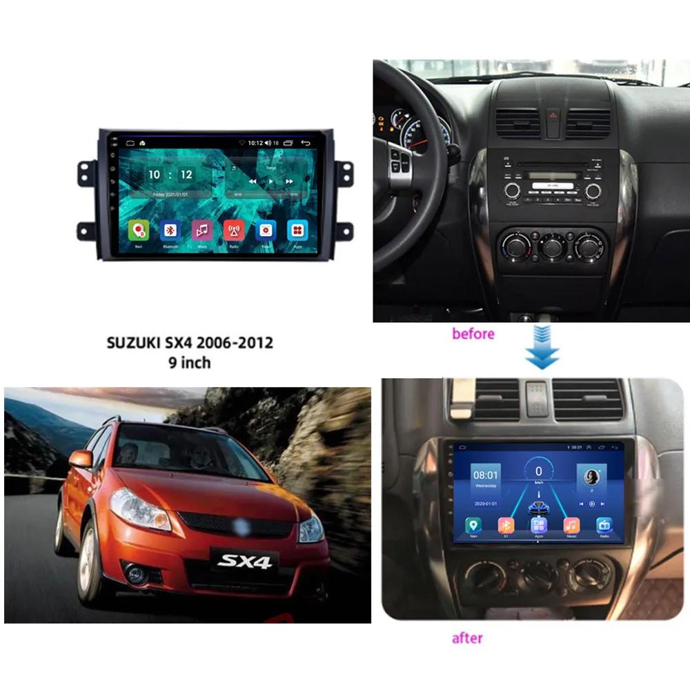 2 DIN автомобильный Android автомобильный радио мультимедийный видеоплеер для Suzuki SX4 2006-2013 Bluetooth Carplay автоматическая навигация GPS DSP 2 + 32 ГБ