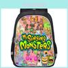 Прочный Нейлоновый Рюкзак My Singing Monsters с Яркими Принтами для Школьников