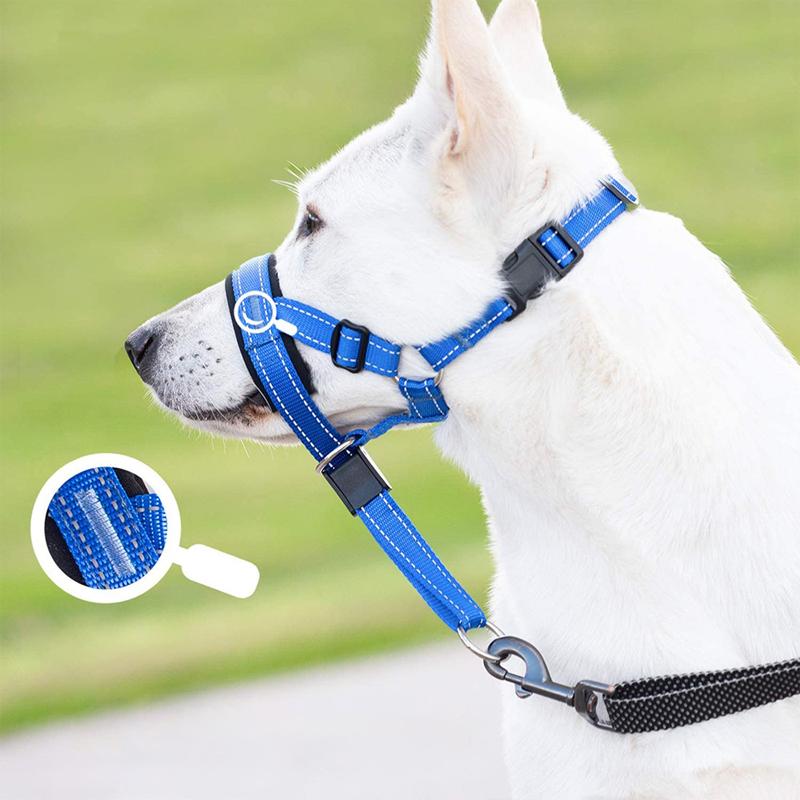 Dog Mouth Muzzles Anti Bark Dog Collar Dog Training Tool Nylon Set With Adjustable Anti-Bite Quick Release Dog Mouth Cover