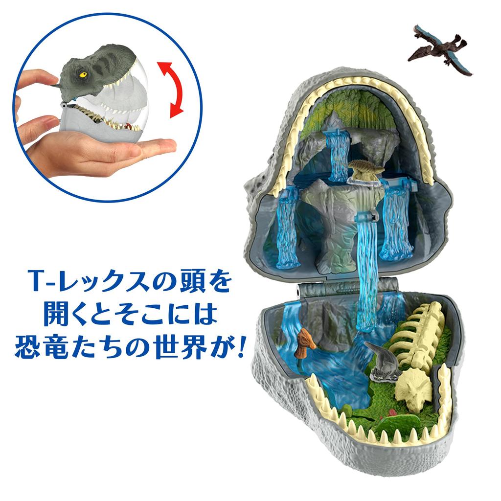 Mattel Мир Юрского периода Микро Компактная Голова Ассортимент с Фигурками Тираннозавра и Спинозавра для Игрового Набора Минифигурок Динозавров Полный Возраст 4 и
