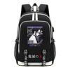 Анимационный школьный рюкзак demon slayer трансграничный тренд USB большой вместимости студенческий рюкзак для позвоночника