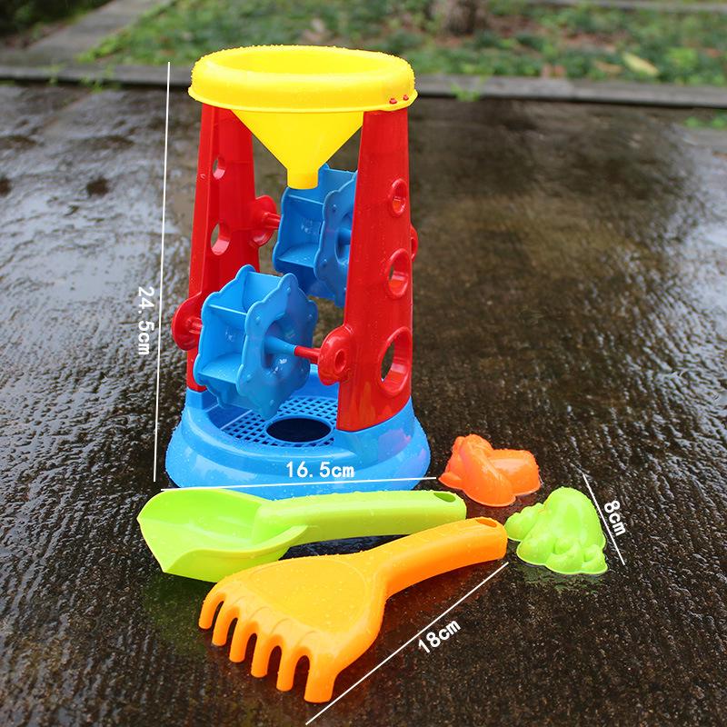 Популярный большой пластиковый пляжный игрушечный автомобиль песочные часы набор для детей - Идеально подходит для игр с песком и водой, купания и отдыха.