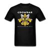 SWWM Мужская футболка с коротким рукавом Хлопок Черная с принтом Crowbar Американская группа