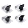 4 Pcs Set T Track Stop Block Silver Color Inline Design Bi-Directional Stop T-Track System With Knobs Short Stop Kit