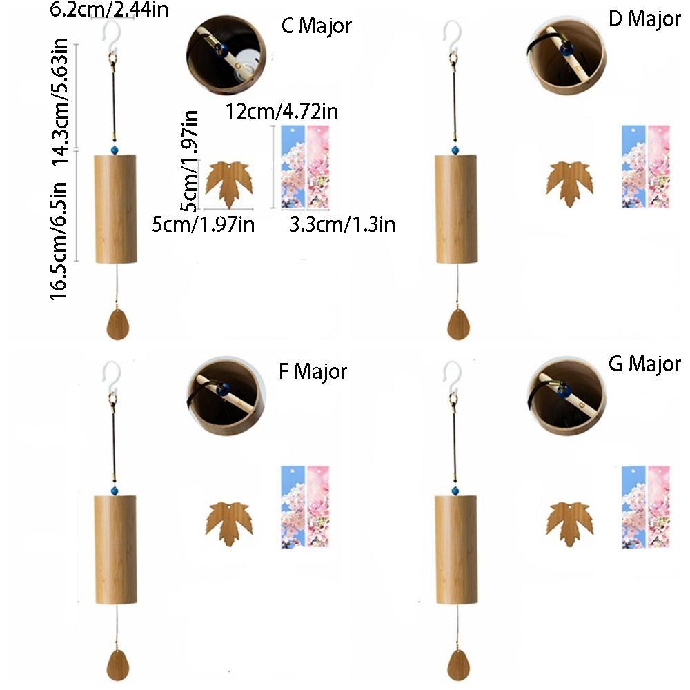 Hand Cranked Musical Windchime Antique Blessing Bell Landscape Decor Bamboo Wind Chimes Garden