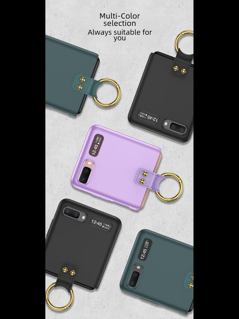 «Тонкий кожаный магнитный чехол для Samsung Z Flip6/5, Z Flip4/3 — складной, беспроводная зарядка, защита от падений»