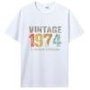Старая Винтажная 1974 День Рождения Мужчины Женщины Футболка Жена Муж Подарки на День Рождения Надписи Цитата Графическая Одежда Футболка Оверсайз