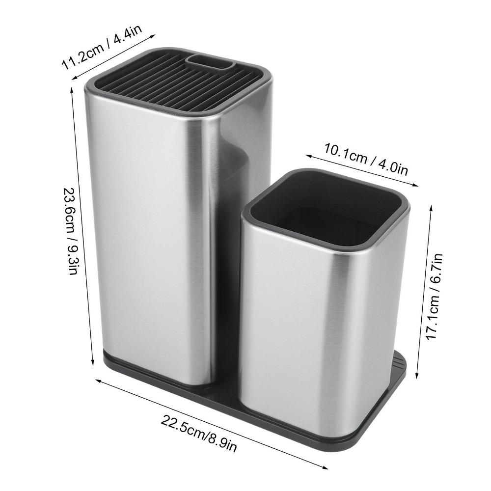 Thickened Utensil Bucket Rustless Steel Storage Tube Storage Holder Spoon Storage